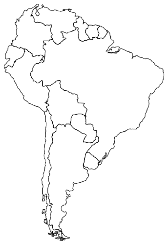 Vektorov obrzek, ilustran klipart Mapa Jin Ameriky zdarma ke staen, Mapy vektor do vaich dokument