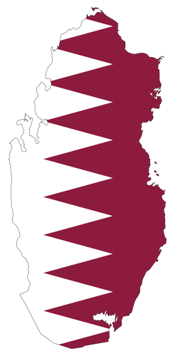 Vektorový obrázek, ilustrační klipart Mapa Kataru zdarma ke stažení, Mapy vektor do vašich dokumentů