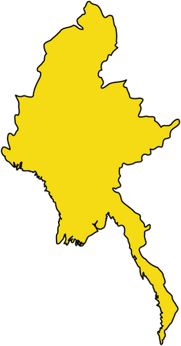Vektorový obrázek, ilustrační klipart Mapa Myanmaru zdarma ke stažení, Mapy vektor do vašich dokumentů