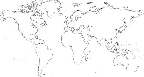 Vektorový obrázek, ilustrační klipart Mapa světa zdarma ke stažení, Mapy vektor do vašich dokumentů