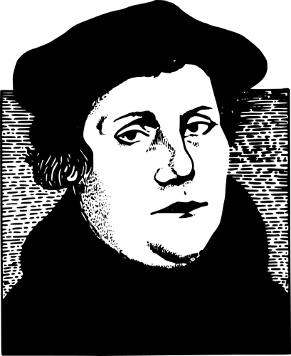 Vektorový obrázek, ilustrační klipart Martin Luther zdarma ke stažení, Osobnosti vektor do vašich dokumentů
