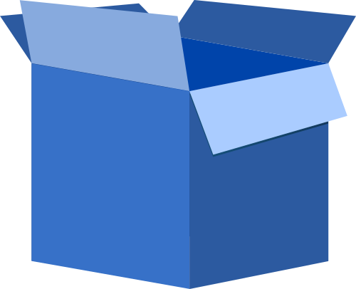 Vektorov obrzek, ilustran klipart Modr krabice zdarma ke staen, Ostatn vektor do vaich dokument