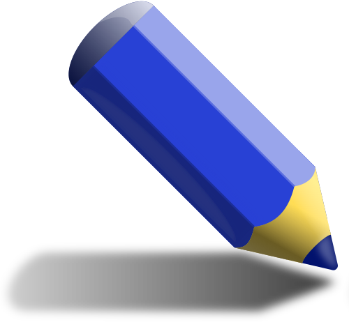 Vektorov obrzek, ilustran klipart Modr pastelka zdarma ke staen, Ostatn vektor do vaich dokument