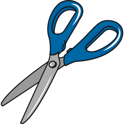 Vektorový obrázek, ilustrační klipart Modré nůžky zdarma ke stažení, Nástroje vektor do vašich dokumentů