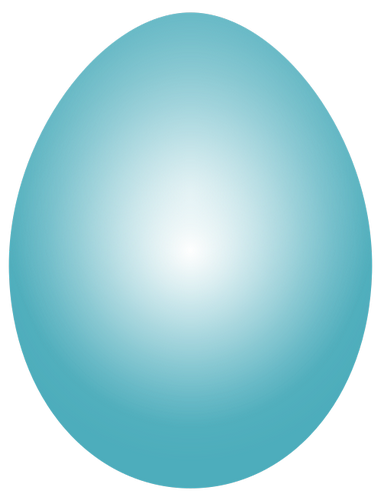 Vektorový obrázek, ilustrační klipart Modrozelené vajíčko zdarma ke stažení, Velikonoce vektor do vašich dokumentů