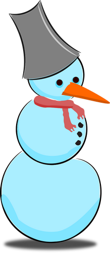 Vektorový obrázek, ilustrační klipart Modrý sněhulák zdarma ke stažení, Vánoce vektor do vašich dokumentů
