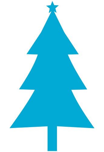 Vektorový obrázek, ilustrační klipart Modrý stromek zdarma ke stažení, Vánoce vektor do vašich dokumentů