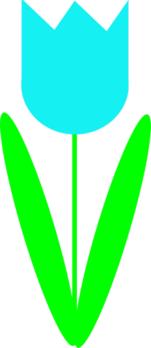 Vektorový obrázek, ilustrační klipart Modrý tulipán v rozlišení 218x500 pixelů zdarma ke stažení, Květiny vektor do vašich dokumentů