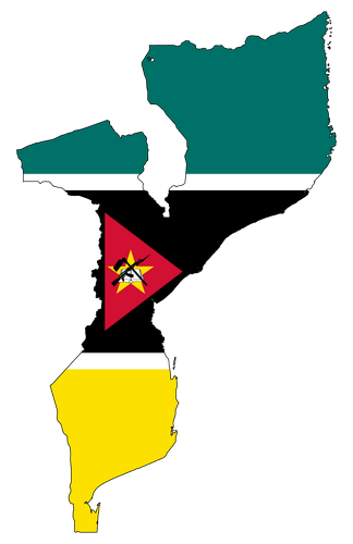 Vektorový obrázek, ilustrační klipart Mosambik zdarma ke stažení, Mapy vektor do vašich dokumentů