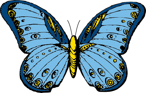 Vektorový obrázek, ilustrační klipart Motýl zdarma ke stažení, Hmyz vektor do vašich dokumentů