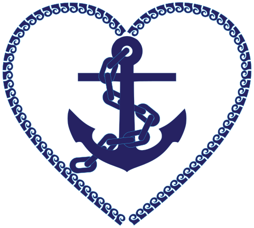 Vektorový obrázek, ilustrační klipart Námořnické srdce zdarma ke stažení, Láska vektor do vašich dokumentů