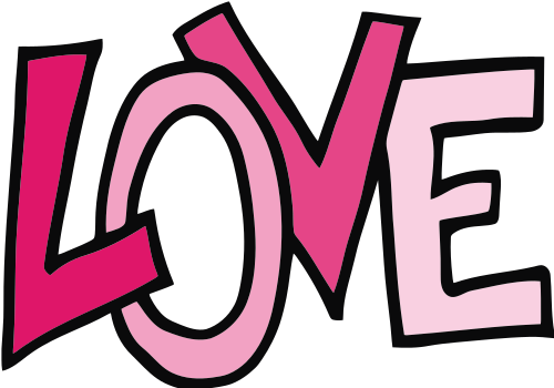 Vektorový obrázek, ilustrační klipart Nápis LOVE zdarma ke stažení, Láska vektor do vašich dokumentů
