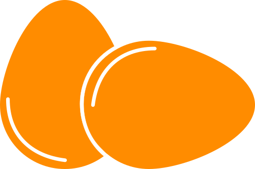 Vektorový obrázek, ilustrační klipart Oranžová vajíčka zdarma ke stažení, Velikonoce vektor do vašich dokumentů