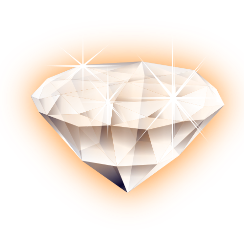 Vektorový obrázek, ilustrační klipart Oranžový diamant zdarma ke stažení, Láska vektor do vašich dokumentů