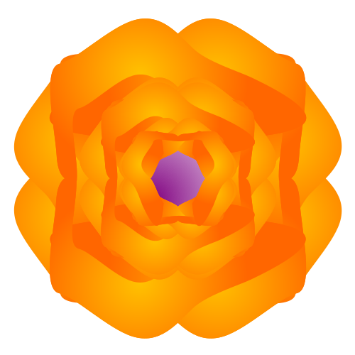 Vektorový obrázek, ilustrační klipart Oranžový květ zdarma ke stažení, Květiny vektor do vašich dokumentů