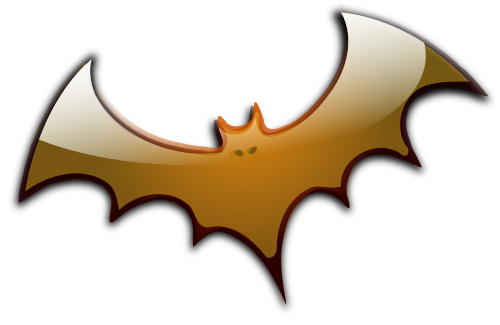 Vektorový obrázek, ilustrační klipart Oranžový netopýr zdarma ke stažení, Halloween vektor do vašich dokumentů