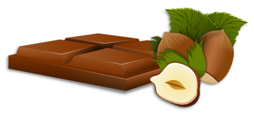 Vektorový obrázek, ilustrační klipart Oříšková čokoláda zdarma ke stažení, Jídlo vektor do vašich dokumentů