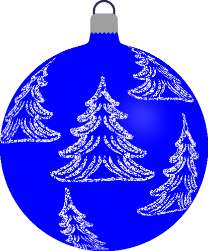 Vektorový obrázek, ilustrační klipart Ozdoba se stromky zdarma ke stažení, Vánoce vektor do vašich dokumentů