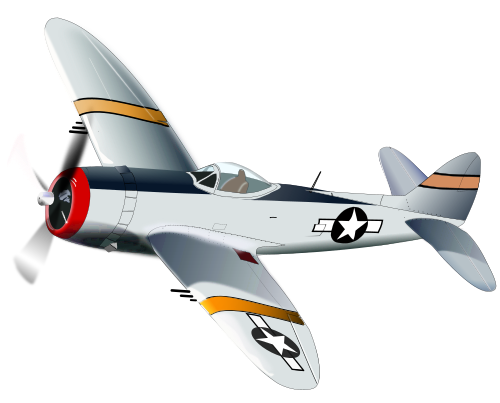 Vektorový obrázek, ilustrační klipart P-47 Thunderbolt zdarma ke stažení, Doprava vektor do vašich dokumentů