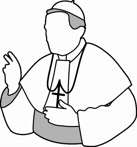 Vektorový obrázek, ilustrační klipart Papež zdarma ke stažení, Náboženství vektor do vašich dokumentů