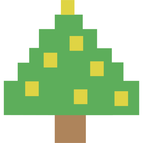 Vektorový obrázek, ilustrační klipart Pixelový stromek zdarma ke stažení, Vánoce vektor do vašich dokumentů