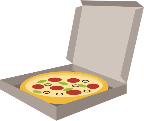Vektorov obrzek, ilustran klipart Pizza v krabici zdarma ke staen, Jdlo vektor do vaich dokument