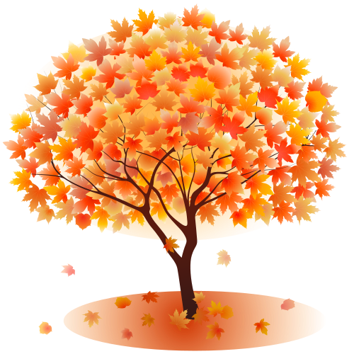 Obrázek Klipart Podzimní strom | Rostliny zdarma ke stažení