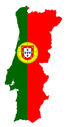 Vektorový obrázek, ilustrační klipart Portugalsko zdarma ke stažení, Mapy vektor do vašich dokumentů