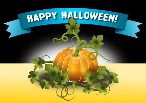 Vektorový obrázek, ilustrační klipart Přání k Halloweenu zdarma ke stažení, Halloween vektor do vašich dokumentů
