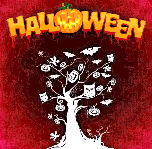 Vektorový obrázek, ilustrační klipart Přáníčko k Halloweenu zdarma ke stažení, Halloween vektor do vašich dokumentů