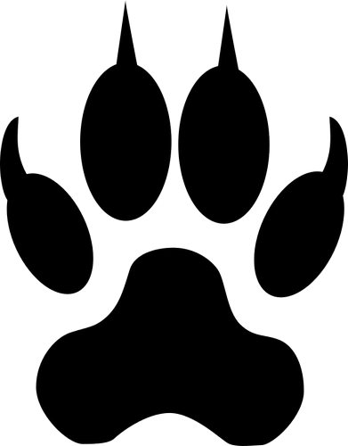 Vektorov obrzek, ilustran klipart Ps stopa zdarma ke staen, Symboly vektor do vaich dokument