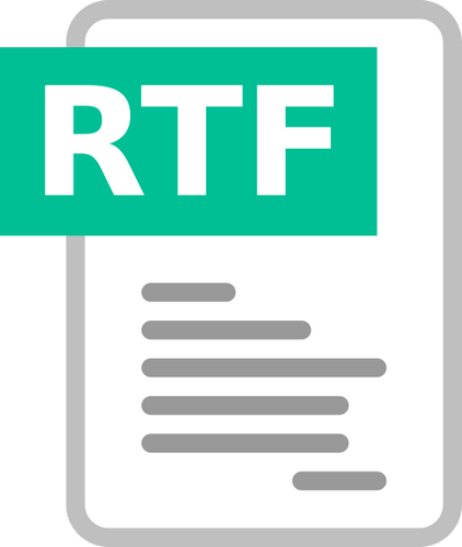 Vektorový obrázek, ilustrační klipart RTF zdarma ke stažení, Symboly vektor do vašich dokumentů