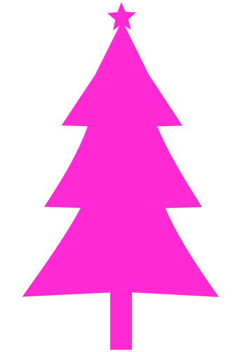 Vektorový obrázek, ilustrační klipart Růžový stromeček zdarma ke stažení, Vánoce vektor do vašich dokumentů