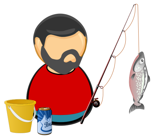 Vektorový obrázek, ilustrační klipart Rybář zdarma ke stažení, Muži vektor do vašich dokumentů