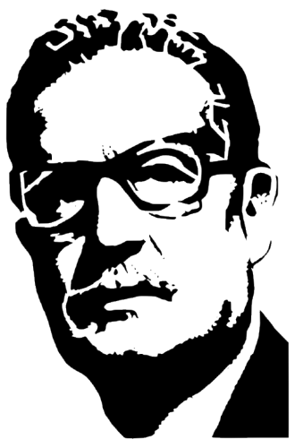 Vektorov obrzek, ilustran klipart Salvador Allende zdarma ke staen, Osobnosti vektor do vaich dokument