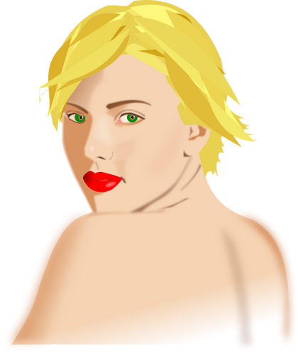 Vektorový obrázek, ilustrační klipart Scarlett Johansson zdarma ke stažení, Osobnosti vektor do vašich dokumentů