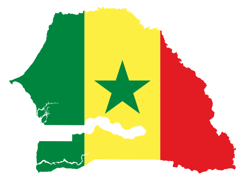 Vektorový obrázek, ilustrační klipart Senegal zdarma ke stažení, Mapy vektor do vašich dokumentů