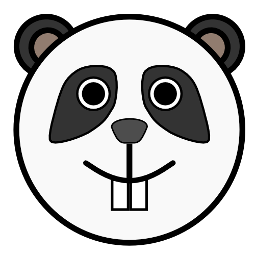 Vektorový obrázek, ilustrační klipart Smajlík panda zdarma ke stažení, Smajlíci vektor do vašich dokumentů