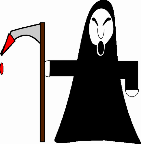 Vektorový obrázek, ilustrační klipart Smrtka zdarma ke stažení, Halloween vektor do vašich dokumentů