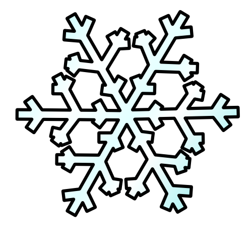 Vektorový obrázek, ilustrační klipart Sněhová vločka zdarma ke stažení, Symboly vektor do vašich dokumentů