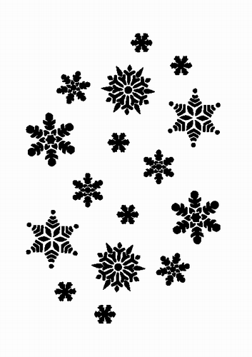 Vektorový obrázek, ilustrační klipart Sněhové vločky zdarma ke stažení, Vánoce vektor do vašich dokumentů