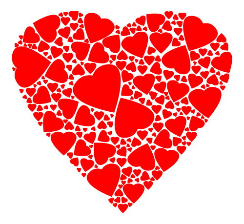 Vektorový obrázek, ilustrační klipart Srdíčkové srdce zdarma ke stažení, Láska vektor do vašich dokumentů