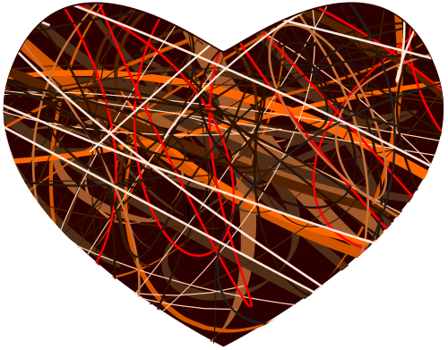Vektorový obrázek, ilustrační klipart Strakaté srdce zdarma ke stažení, Láska vektor do vašich dokumentů