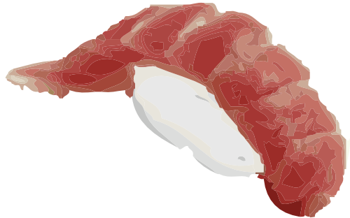 Vektorový obrázek, ilustrační klipart Sushi z tuňáka zdarma ke stažení, Jídlo vektor do vašich dokumentů