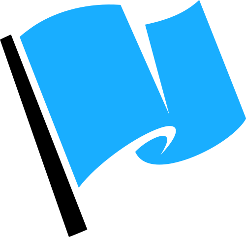Vektorov obrzek, ilustran klipart Svtlemodr vlajka zdarma ke staen, Symboly vektor do vaich dokument