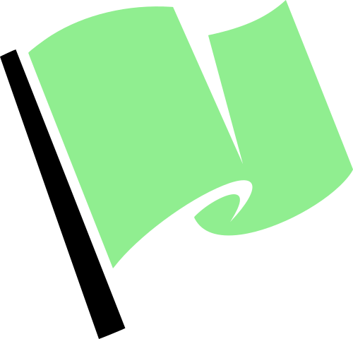 Vektorov obrzek, ilustran klipart Svtlezelen vlajka zdarma ke staen, Symboly vektor do vaich dokument