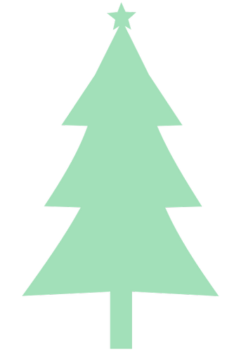 Vektorový obrázek, ilustrační klipart Světlezelený strom zdarma ke stažení, Vánoce vektor do vašich dokumentů