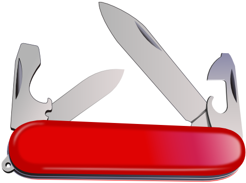 Vektorový obrázek, ilustrační klipart Švýcarský nůž zdarma ke stažení, Nástroje vektor do vašich dokumentů