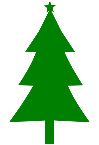 Vektorový obrázek, ilustrační klipart Tmavězelený stromeček zdarma ke stažení, Vánoce vektor do vašich dokumentů