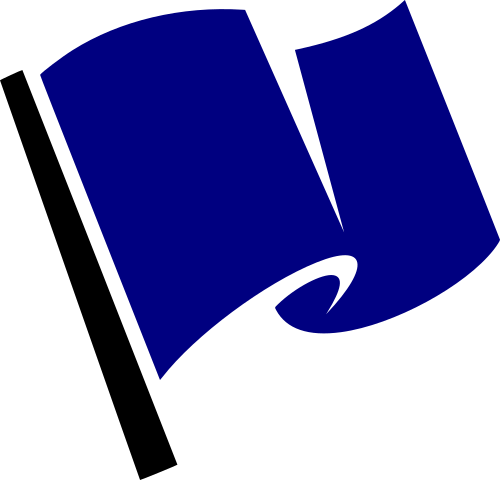 Vektorov obrzek, ilustran klipart Tmavomodr vlajka zdarma ke staen, Symboly vektor do vaich dokument